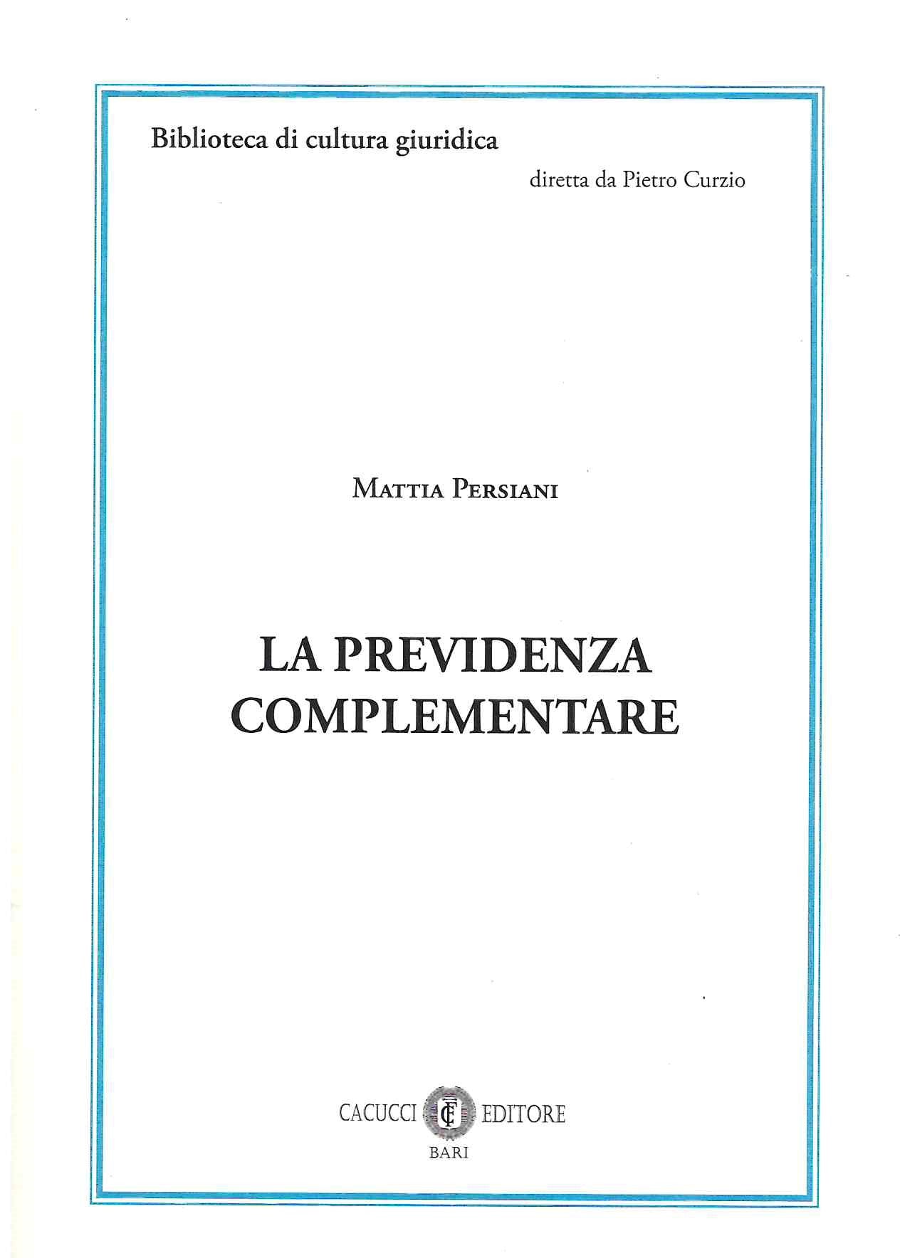 La previdenza complementare - Persiani