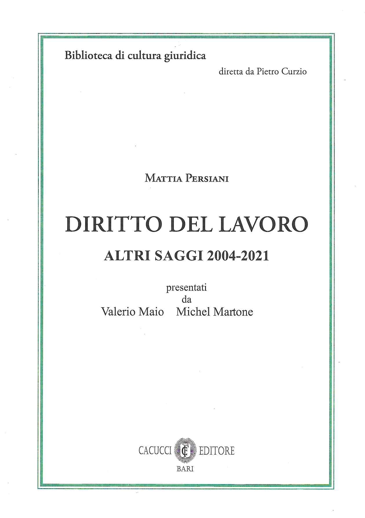 Diritto del lavoro - Persiani