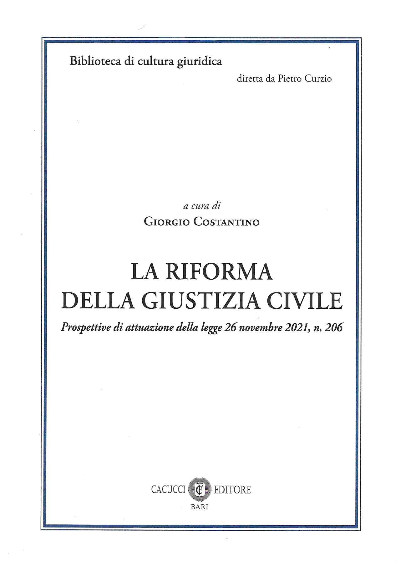 La riforma della giustizia civile - Costantino