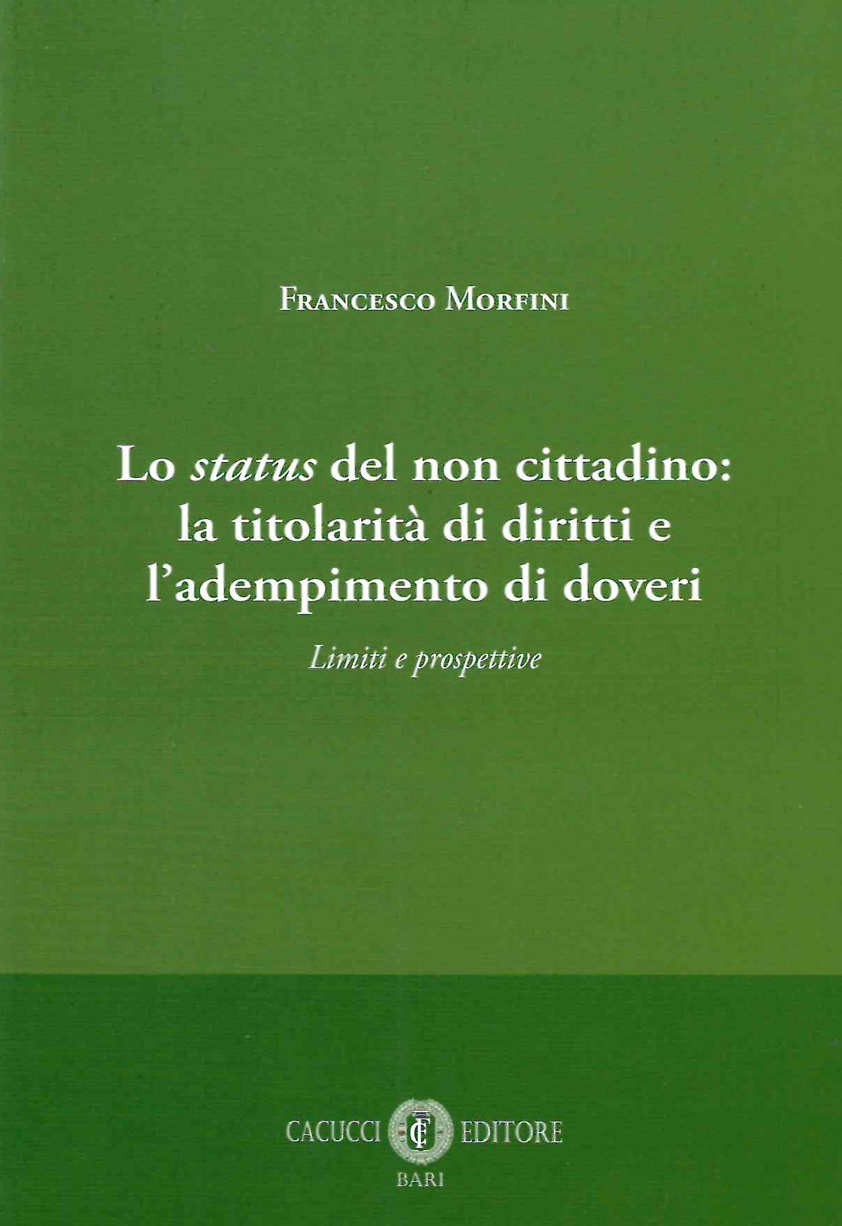 Status del non cittadino - Morfini