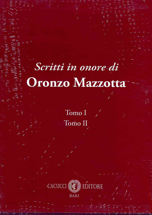 Scritti onore oronzo mazzotta 2tomi -