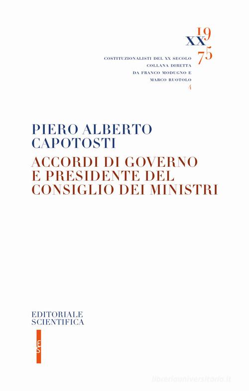 Accordi di governo e Presidente del Consiglio dei Ministri- CAPOTOSTI