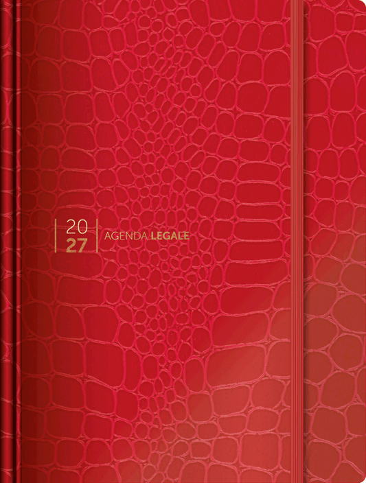 Agenda Legale SIMONE 2027 - Croco Red (con App Agenda Legale PRO)