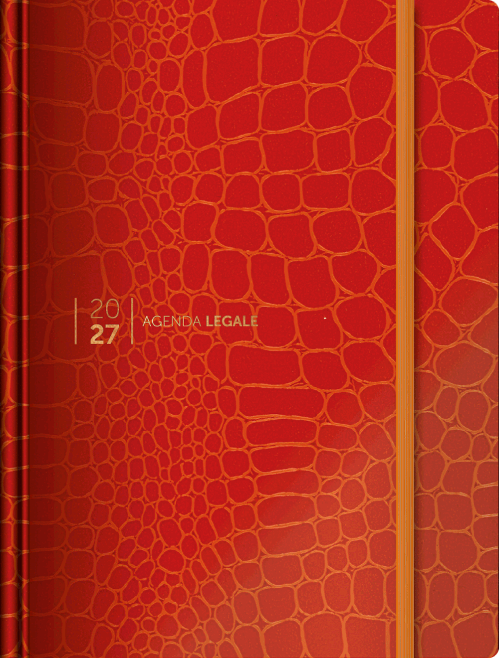Agenda Legale SIMONE 2027 - Croco Arancio (con App Agenda Legale PRO)
