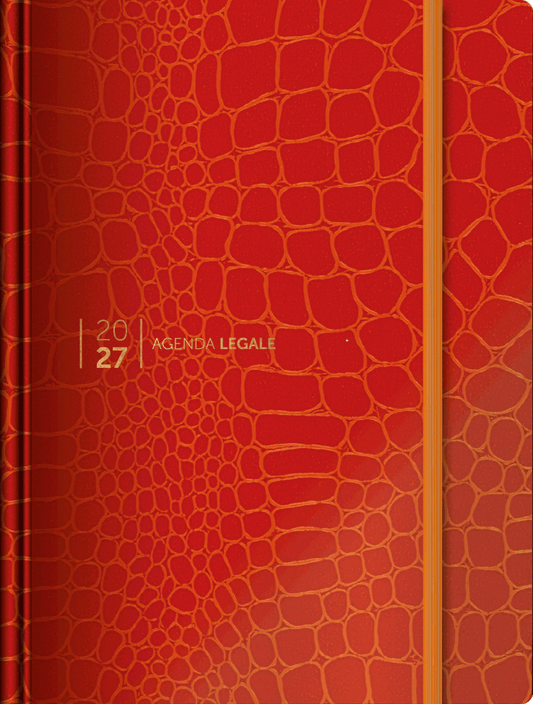 Agenda Legale SIMONE 2027 - Croco Arancio (con App Agenda Legale PRO)