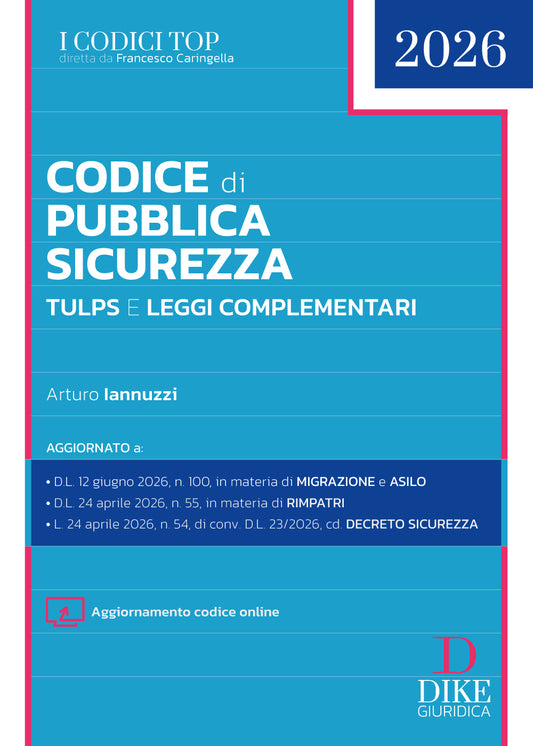 PREORDINE Codice di Pubblica Sicurezza – TULPS e Leggi complementari TOP 2026