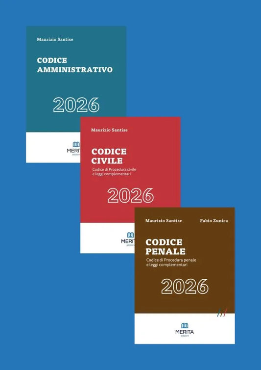PREORDINE OFFERTA KIT CODICI SANTISE CONCORSO MAGISTRATURA 2026: Codice Civile, Codice Penale e Codice Amministrativo - Maurizio Santise