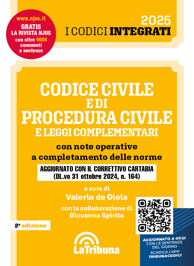 Codice civile e di procedura civile e leggi complementari con note operative a completamento delle norme - de Gioia