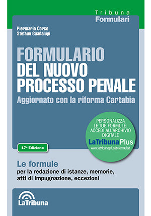 Formulario del nuovo processo penale (Corso, Guadalupi) - 9788829111312