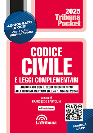 Codice civile e leggi complementari Pocket 2025 - Francesco Bartolini
