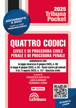 Quattro codici: civile e di procedura civile, penale e di procedura penale - pocket - Luigi Alibrandi, Francesco Bartolini, Piermaria Corso