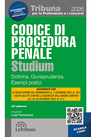 Codice di procedura penale studium 2026 - Luigi Tramontano