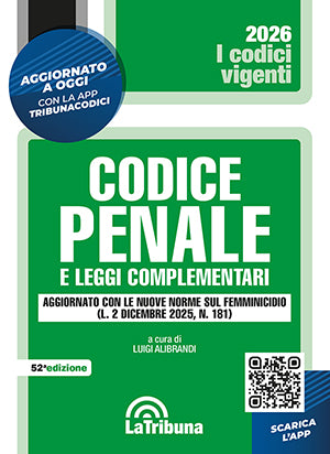Codice penale e leggi complementari 2026 (vigente) - Luigi Alibrandi