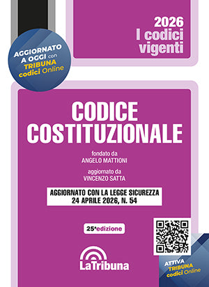 PREVENDITA Codice costituzionale 2026 - Vincenzo Satta