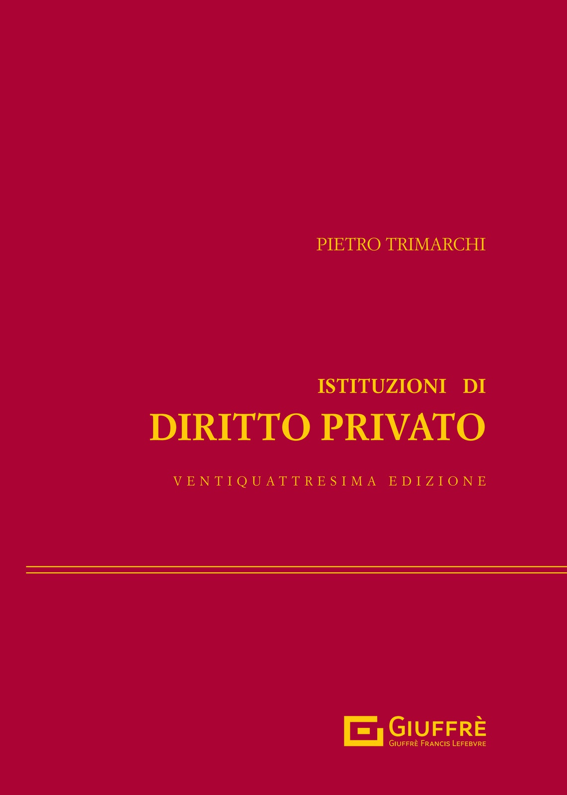 ISTITUZIONI DI DIRITTO PRIVATO - P. Trimarchi