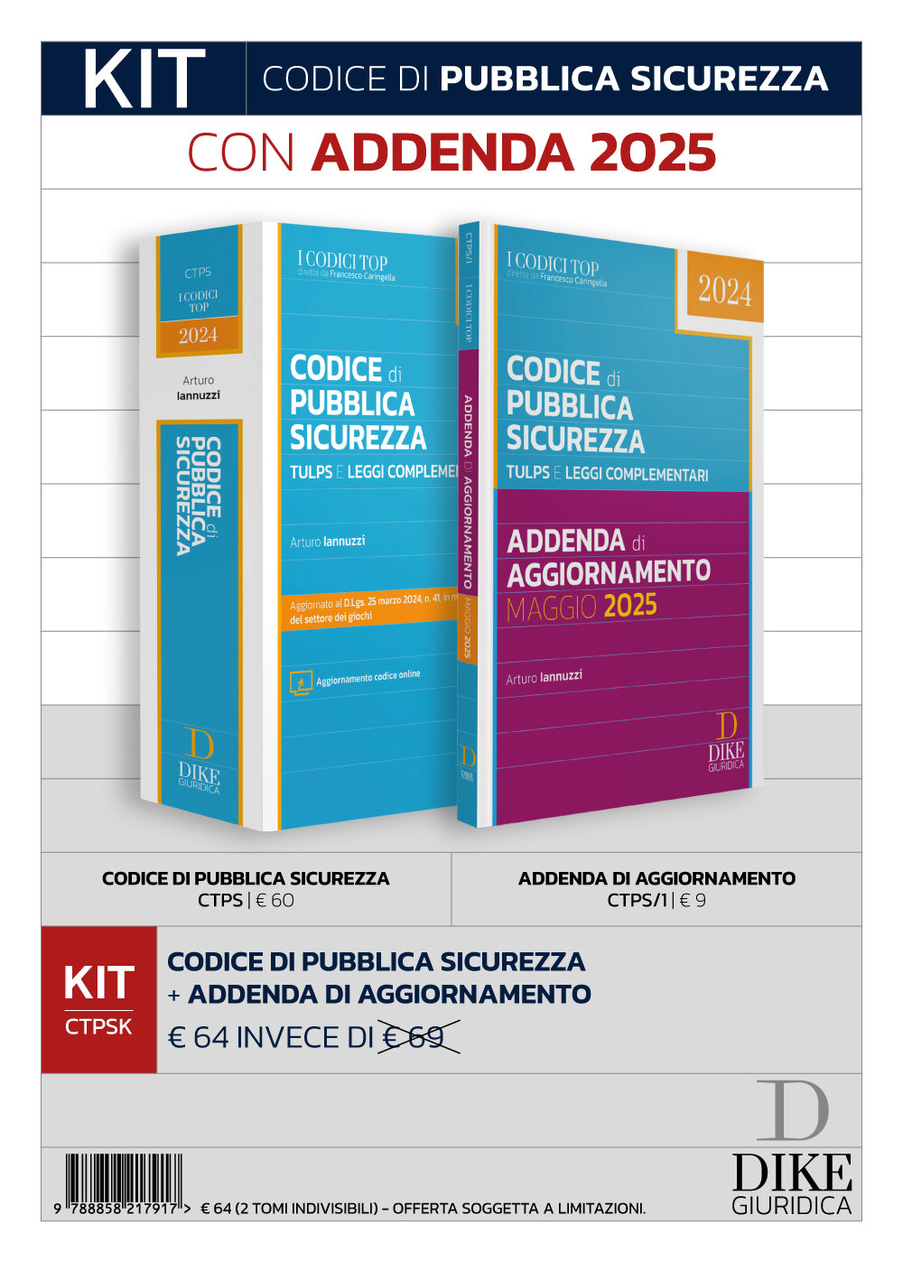 KIT – Codice di Pubblica Sicurezza con Addenda 2025 - Arturo Iannuzzi