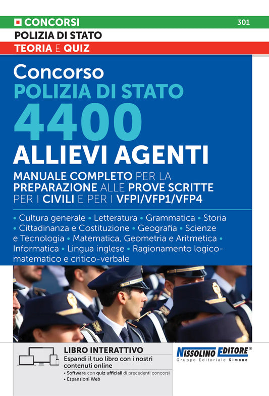Concorso Polizia di Stato – 4400 Allievi Agenti – Manuale completo