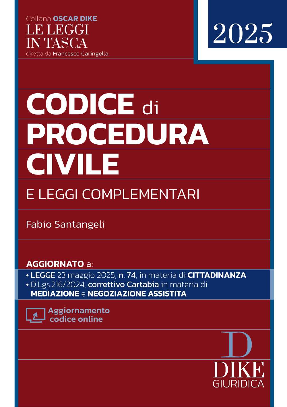 Codice di Procedura Civile e Leggi Complementari – Pocket 2025 - Fabio Santangeli