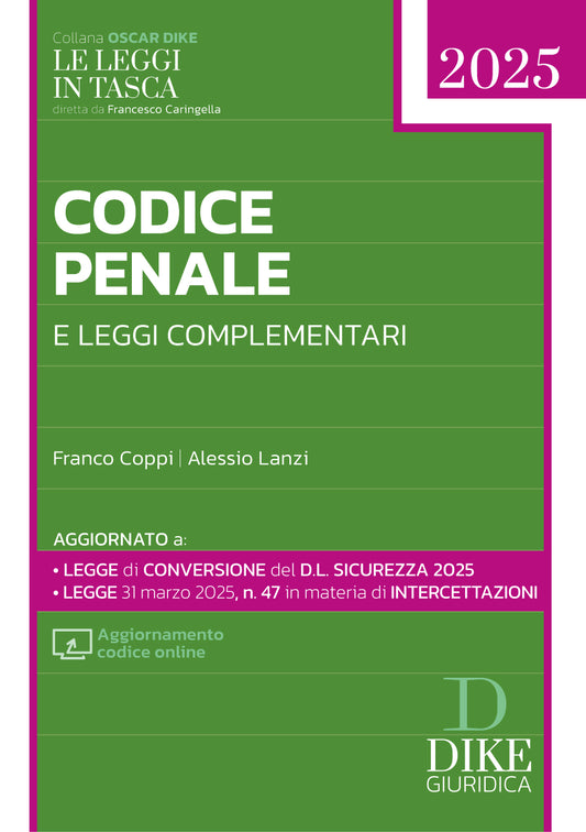 Codice Penale e leggi complementari Pocket 2025 - Alessio Lanzi, Franco Coppi