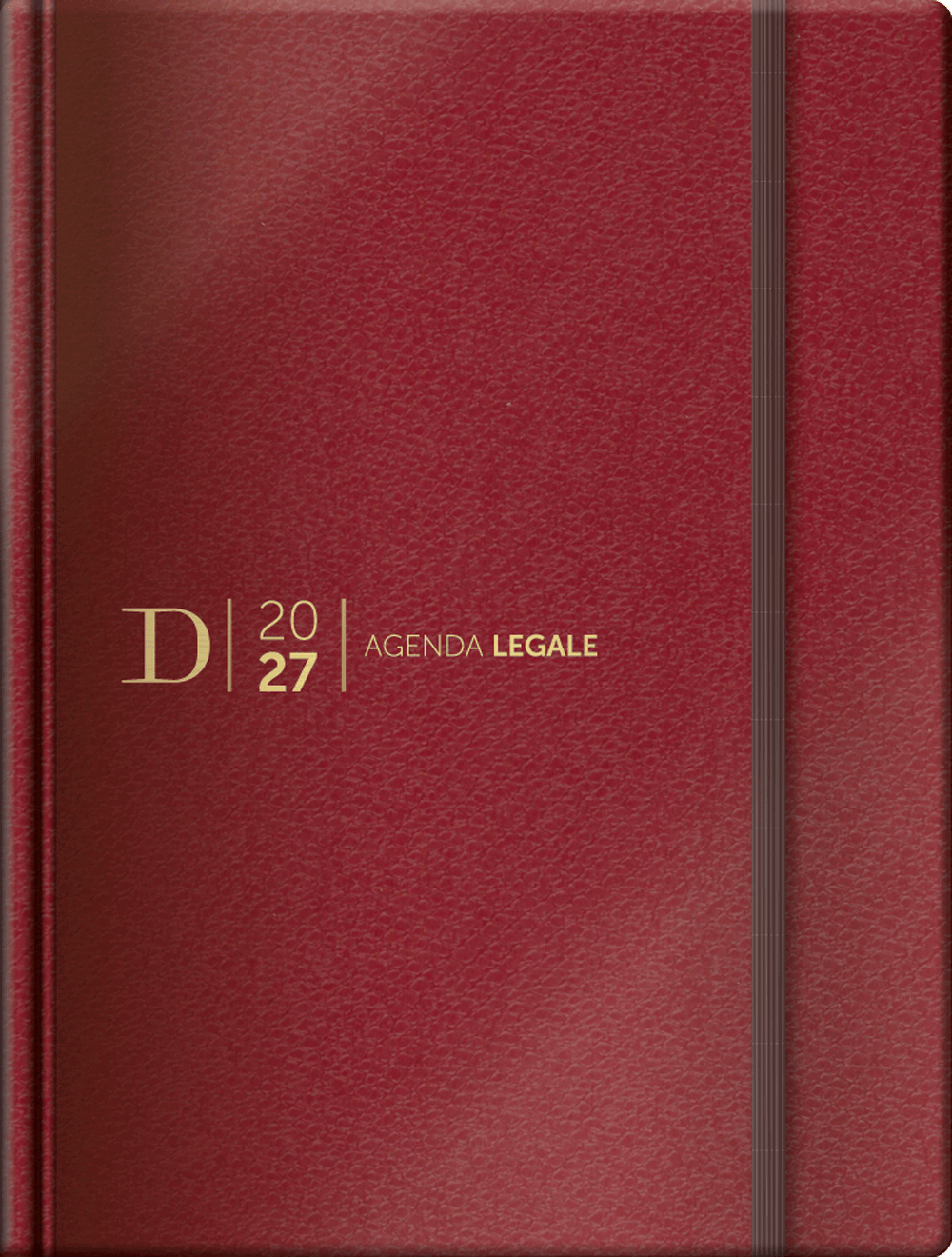 Agenda Legale Dike 2027 – 15 mesi – Leather Rossa – ALD/LEATHER ROSSA