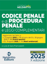 Codice penale e di procedura penale plus Settembre 2025 - Piancastelli