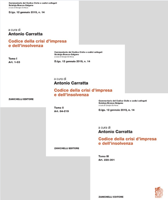 Codice della crisi d’impresa e dell’insolvenza (OPERA IN 3 TOMI) ED.2026 - Antonio Carratta (Copia) (Copia) (Copia)