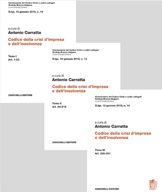 Codice della crisi d’impresa e dell’insolvenza (OPERA IN 3 TOMI) ED.2026 - Antonio Carratta (Copia) (Copia) (Copia)