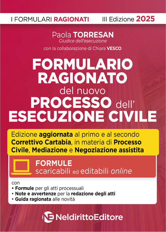 Formulario della esecuzione civile III edizione 2025