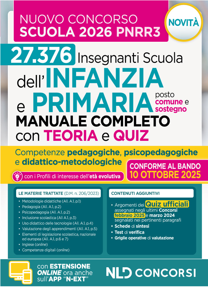 Concorso scuola PNRR3 Manuale Infanzia e primaria con Teoria e Test di verifica per il Concorso scuola Infanzia e Primaria 2025-2026