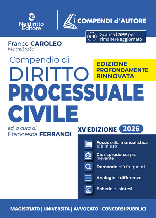 Compendio di Procedura Civile 2026 - Caroleo