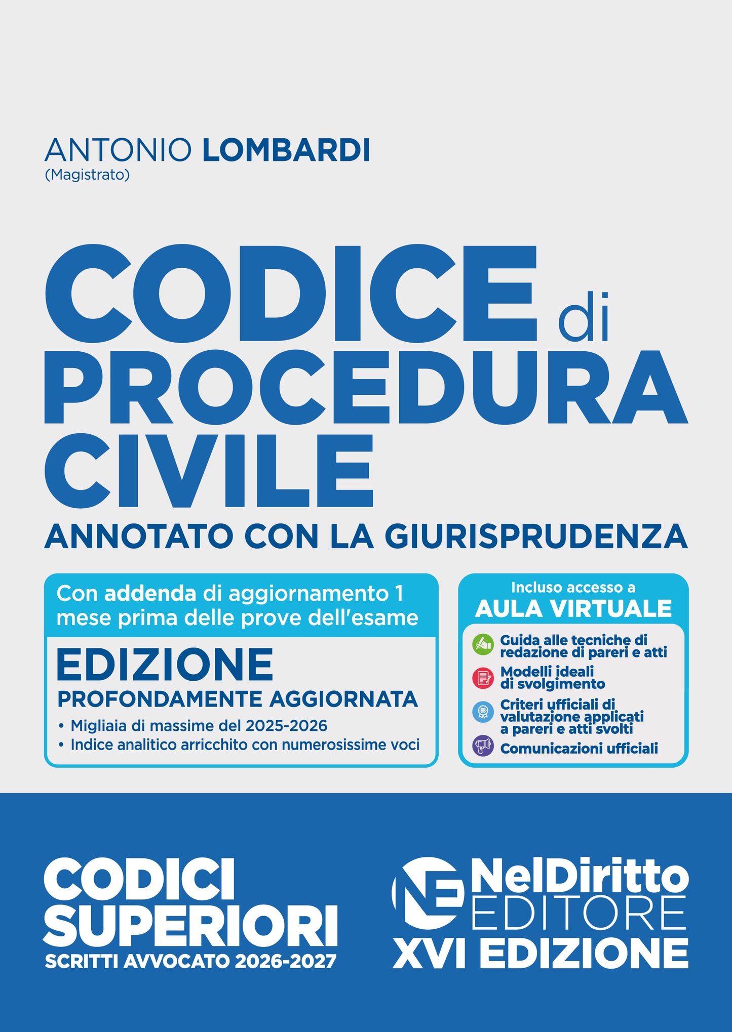 PREORDINE Codice di Procedura Civile Annotato con la giurisprudenza per l'Esame di avvocato 2026-2027 - LOMBARDI