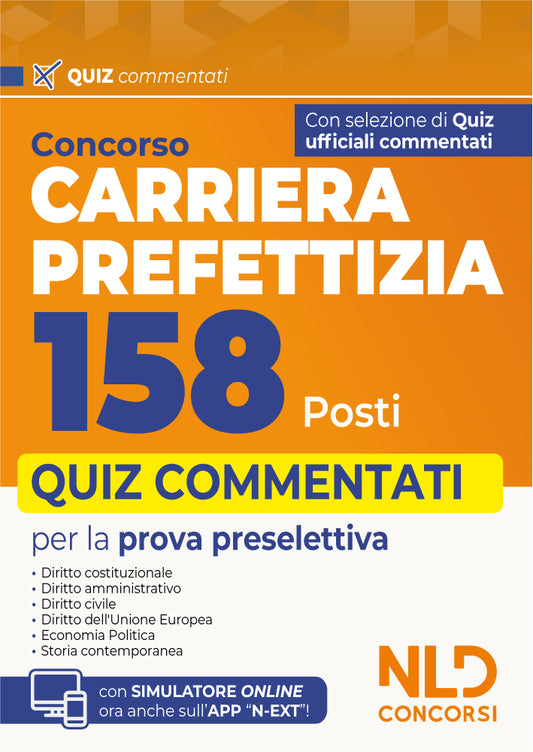 Concorso 158 posti Carriera Prefettizia. Quiz commentati per la preparazione al concorso