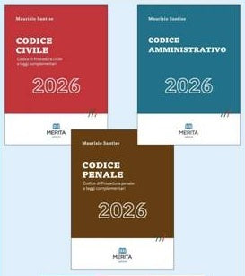 PREORDINE OFFERTA KIT CODICI SANTISE CONCORSO MAGISTRATURA 2026 + DIZIONARIO IN OMAGGIO: Codice Civile, Codice Penale e Codice Amministrativo - Maurizio Santise