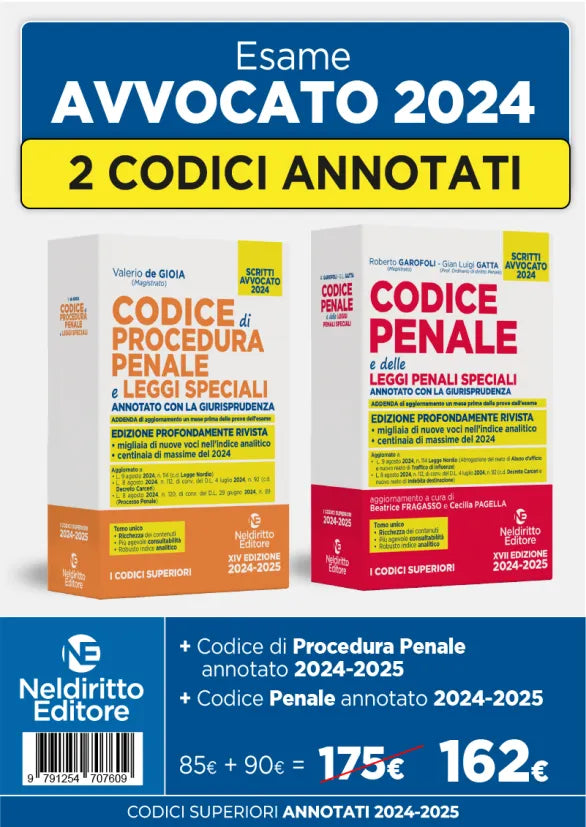 Kit Codici Penale e Procedura Penale Annotati con la Giurisprudenza (esame Avvocato 2024-2025)