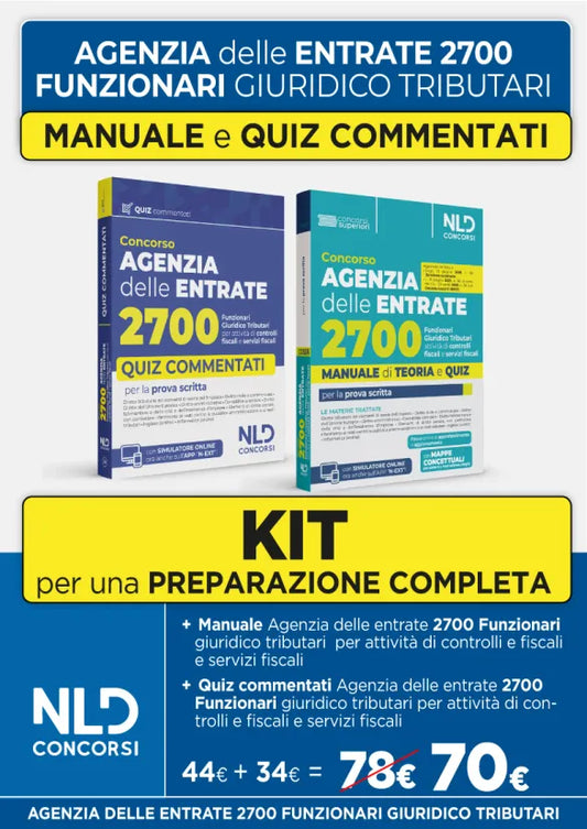 Kit Concorso Agenzia delle Entrate 2700 Funzionari Giuridico Tributari 2025