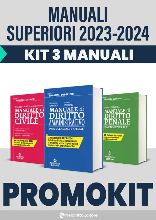 PROMO KIT Manuali Superiori Magistratura 2023/24 (3 volumi) - Garofoli, Ferrari