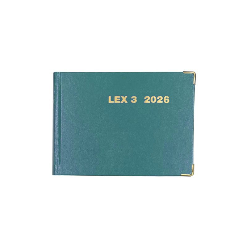 Agenda Legale LEX3 2026 - Verde Petrolio