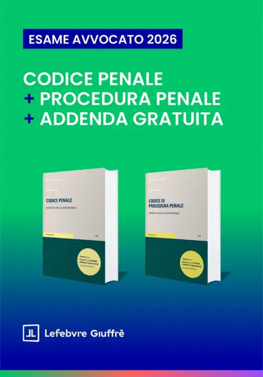 PROMO PREVENDITA Kit Codice penale + Codice di procedura penale Annotato con la Giurisprudenza per l'Esame Avvocato 2026- 2027 - R. GIOVAGNOLI