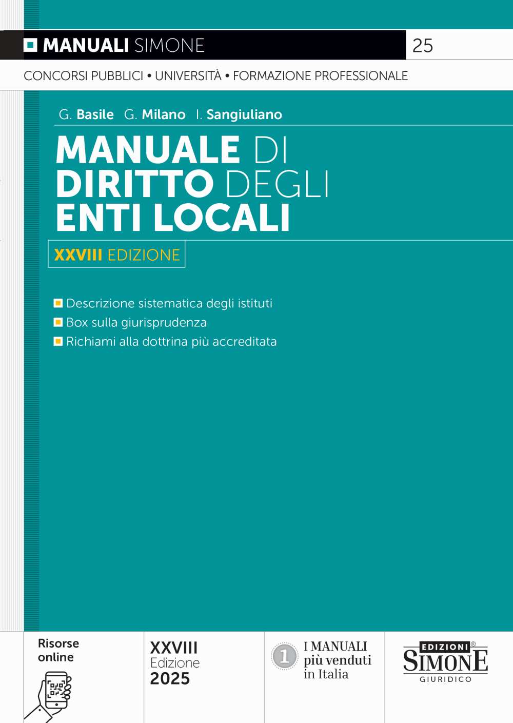 Manuale di Diritto degli Enti Locali 2025 - Giovanna Basile - Giuseppe Milano - Ilaria Sangiuliano