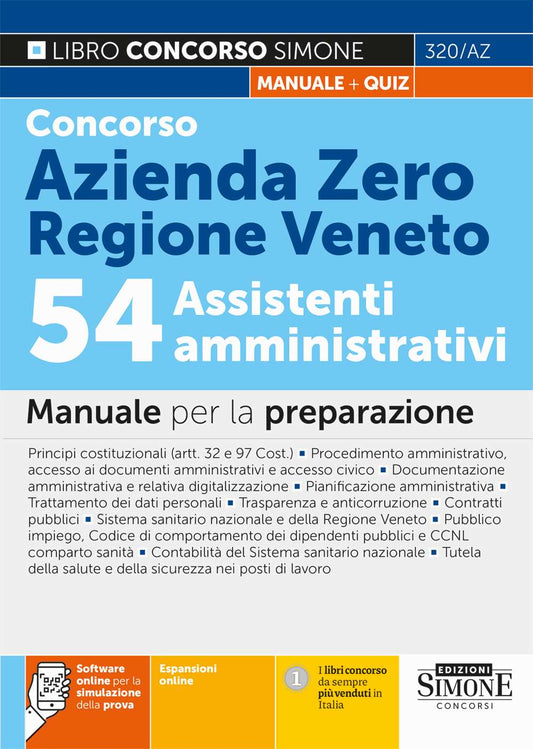 Concorso Azienda Zero Regione Veneto – 54 Assistenti amministrativi
