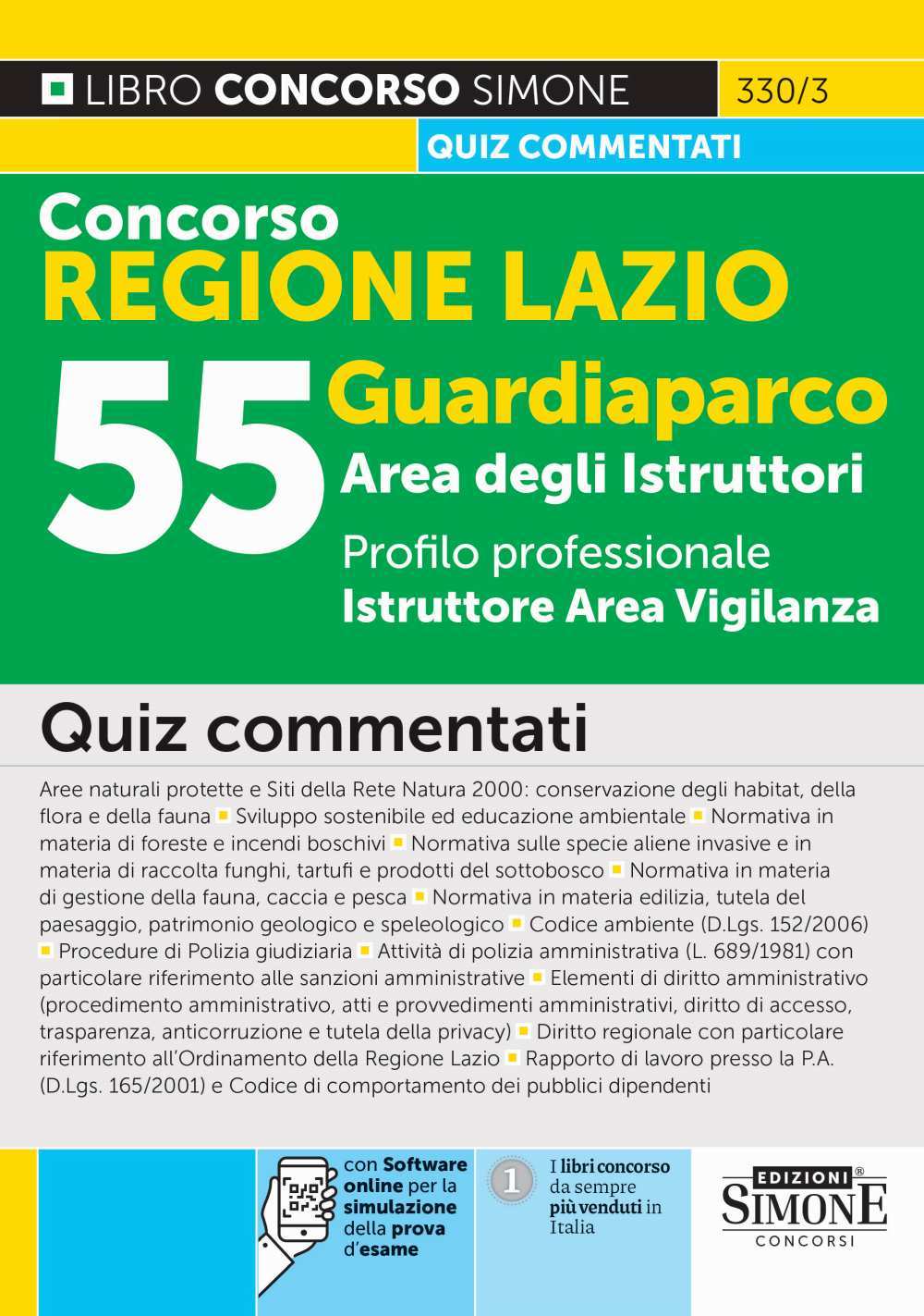 Concorso Regione Lazio 2025 – 55 Guardiaparco Area degli Istruttori – Profilo professionale Istruttore Area Vigilanza