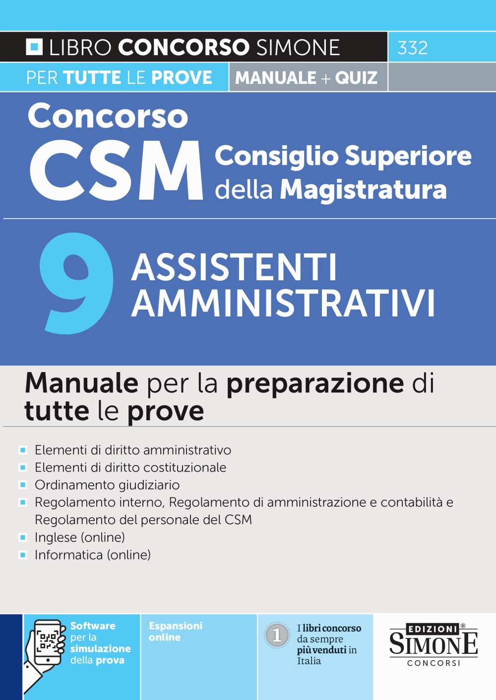 Concorso CSM Consiglio Superiore della Magistratura – 9 Assistenti amministrativi – Manuale