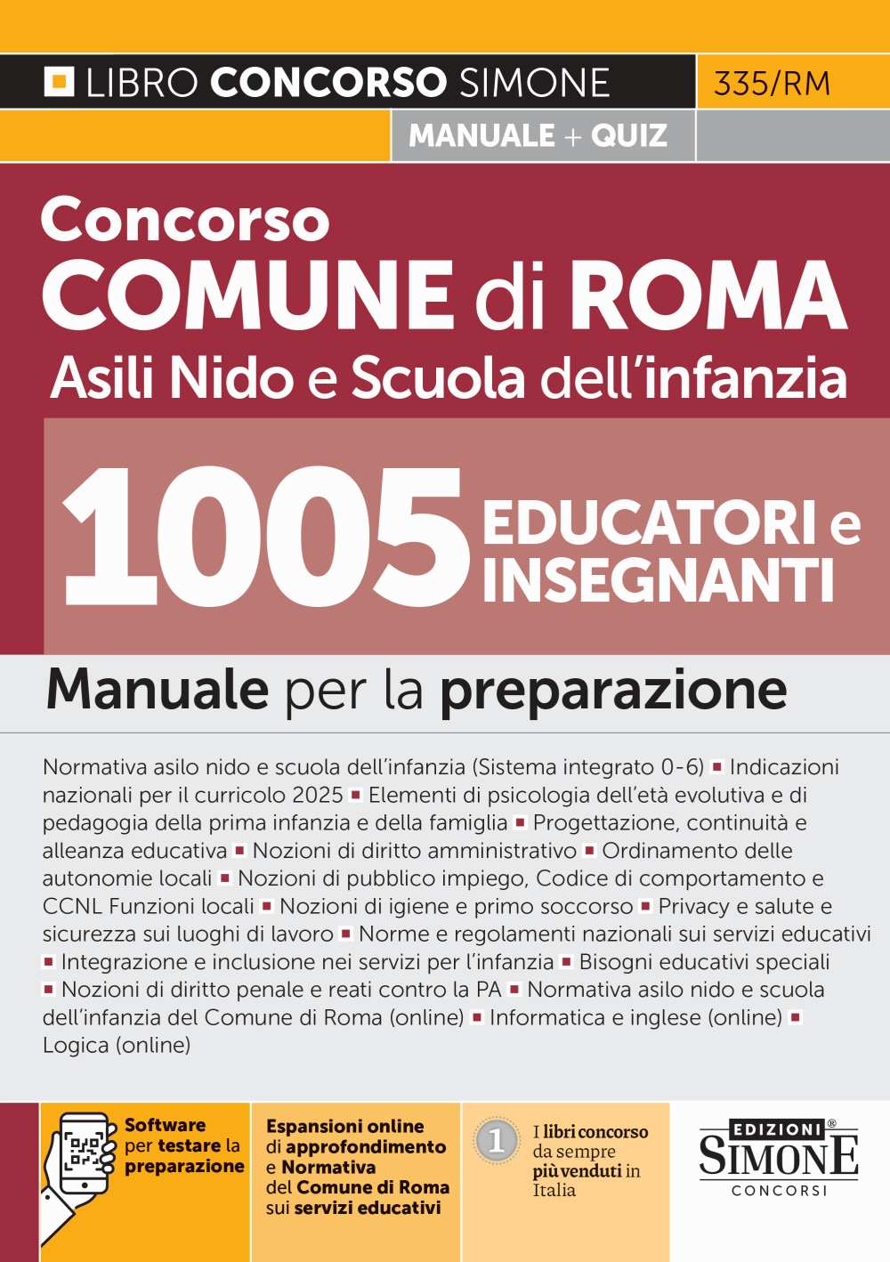 Concorso Comune di Roma Nidi e scuola dell’infanzia – 1005 Educatori e Insegnanti – Manuale