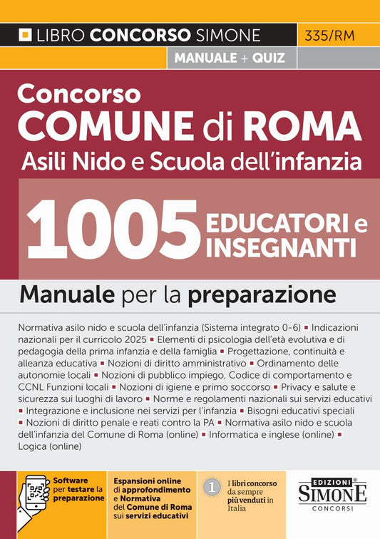 Concorso Comune di Roma Nidi e scuola dell’infanzia – 1005 Educatori e Insegnanti – Manuale