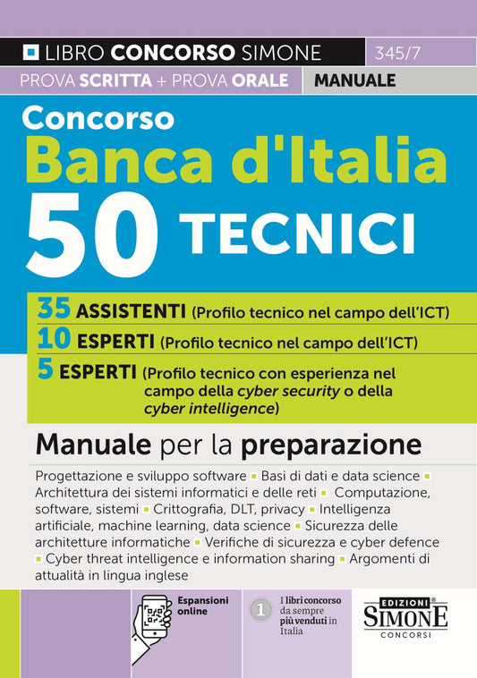 Concorso Banca d’Italia 50 Tecnici – Manuale