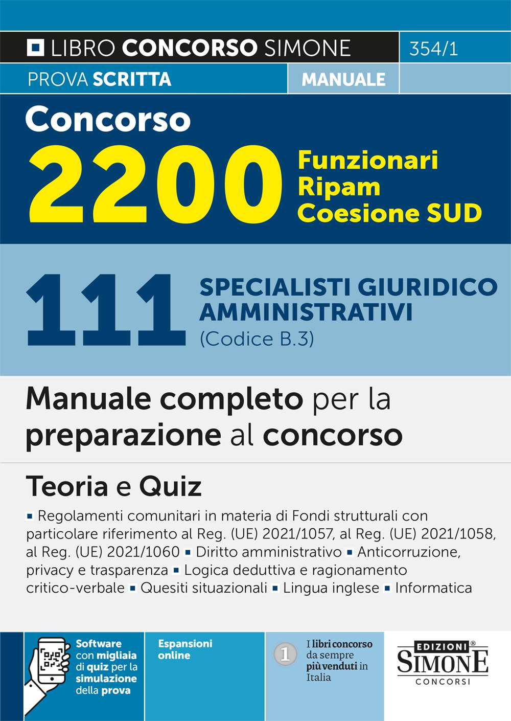 Concorso 2200 Funzionari Ripam Coesione SUD – 111 Specialisti giuridico amministrativi (Codice B.3) – Manuale