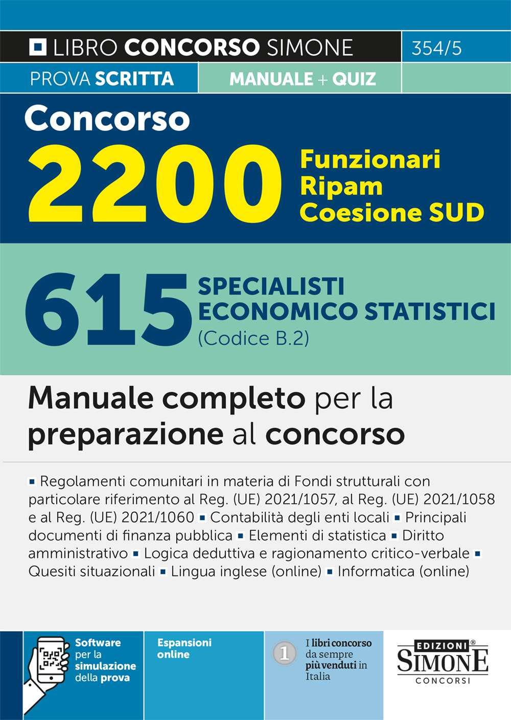 Concorso 2200 Funzionari Ripam Coesione SUD – 615 Specialisti economico statistici (Codice B.2) – Manuale