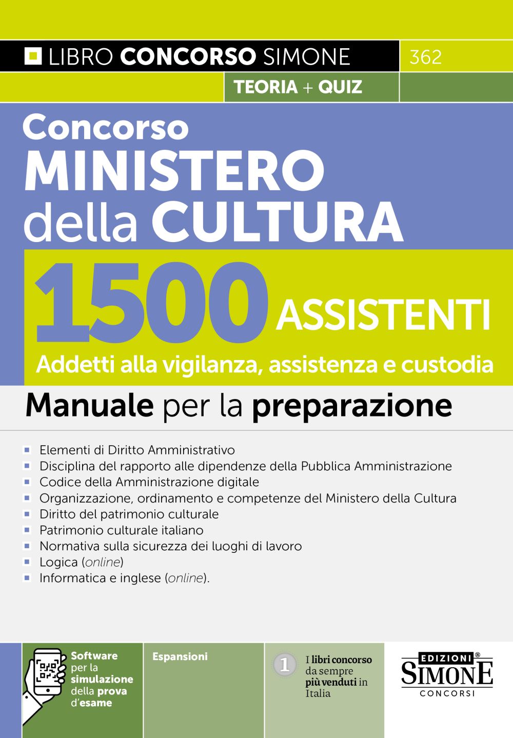 Concorso Ministero della Cultura 1500 Assistenti – Addetti alla vigilanza, assistenza e custodia – Manuale