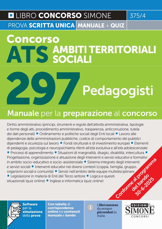Concorso ATS – Ambiti territoriali sociali – 297 Pedagogisti