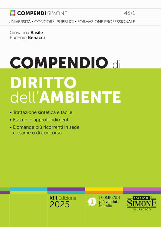 Compendio di Diritto dell’Ambiente 2025 - Giovanna Basile - Eugenio Benacci